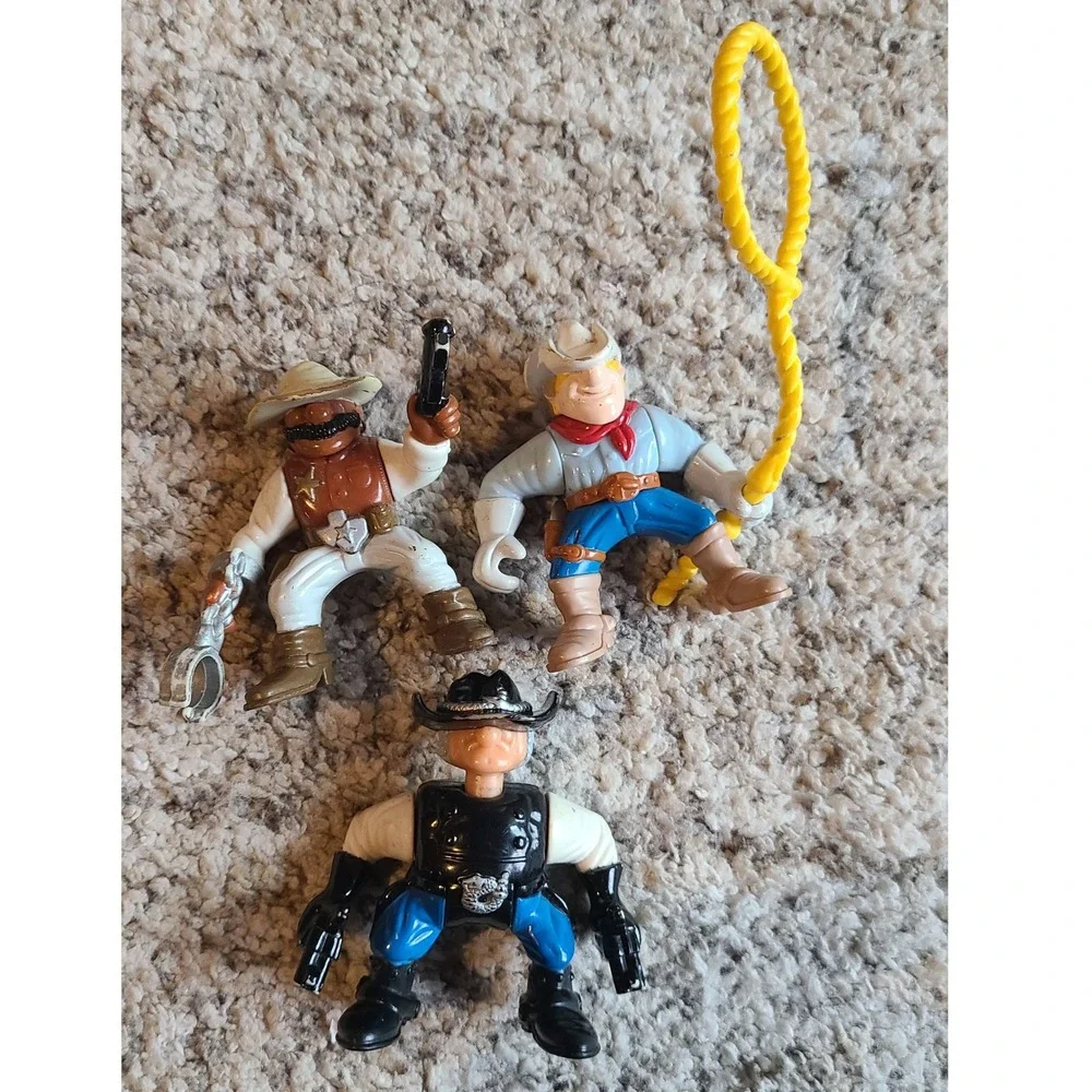 Fisher Price Great Adventures Wild West Action Figure Lot Sheriff Cowboy Deputy